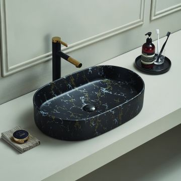 Lavoar pe blat negru/gri Rune Vidar 60 cm