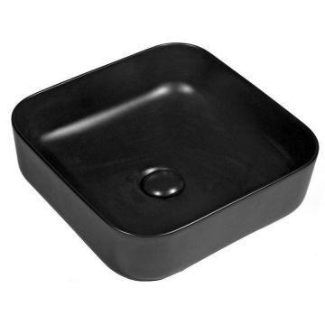 Lavoar pe blat negru mat Fluminia Andra Black 38.5 cm