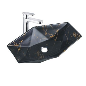 Lavoar pe blat negru mat Rune Kari 63.5 cm
