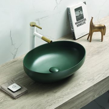 Lavoar pe blat verde mat Rune Sol 52.2 cm