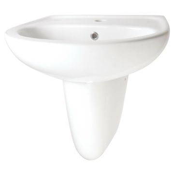 Semi-piedestal penru lavoar din ceramica Deante Jasmin alb