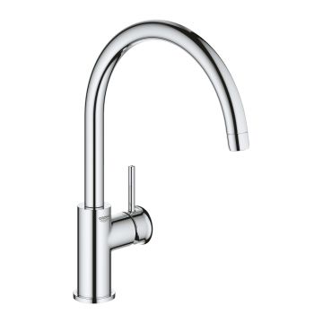 Baterie lavoar Grohe Start Classic cu pipa inalta rotativa crom