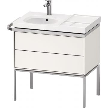 Dulap baza pe pardoseala Duravit Aurena 784 x 492mm pentru lavoar cu doua sertare orientare stanga inclus portprosop alb mat