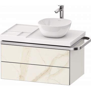 Dulap baza suspendat Duravit Aurena 784 x 492mm pentru blat ceramic cu doua sertare orientare dreapta inclus portprosop marmura mat