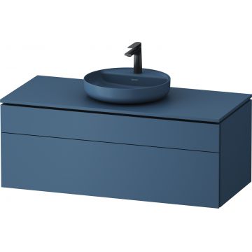 Dulap baza suspendat Duravit Vitrium pentru lavoare pe blat 122cm cu un sertar albastru mat
