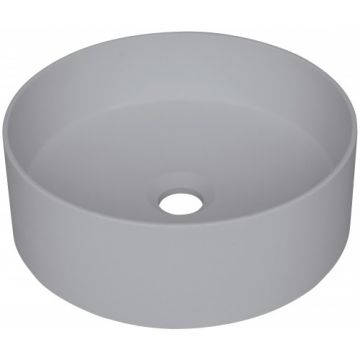 Lavoar pe blat Deante Silia 36 cm, din granit, gri metalic - Dimensiune 36 cm