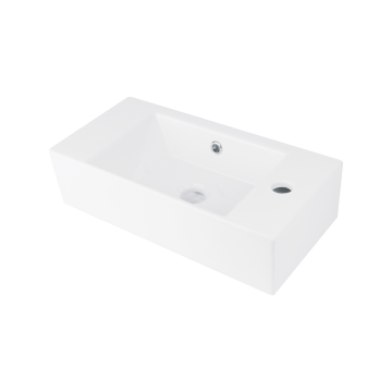 Lavoar pe blat partea dreapta Deante Hiacynt 25x51 cm Alb Lucios