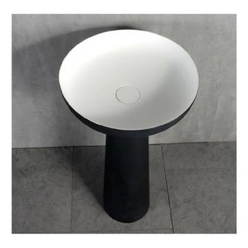 Lavoar freestanding Wellis Pillar Black, 50 cm - Dimensiune 50 cm