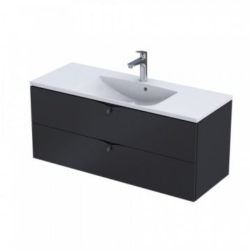 Mobilier suspendat Oristo Siena 120 cm, negru mat - Dimensiune 120cm