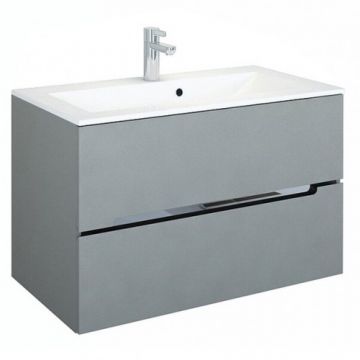 Mobilier suspendat Oristo Silver 90 cm, gri mat - Dimensiune 90cm