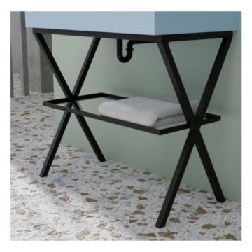 Suport metalic Savinidue Idea, negru - Dimensiune 80 cm