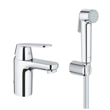 Baterie lavoar Grohe Eurosmart Cosmopolitan S cu dus igienic crom lucios