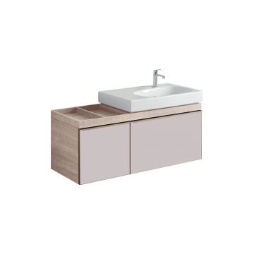 Dulap baza pentru lavoar suspendat bej Geberit Citterio 2 sertare stanga 119 cm Dulap baza pentru lavoar suspendat bej Geberit Citterio 2 sertare stanga 119 cm