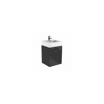 Dulap baza pentru lavoar suspendat Kolo Twins 50 cm, negru mat