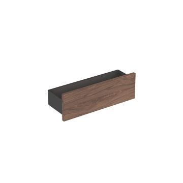 Etajera de perete lava /nuc Geberit Smyle Square 45 cm cu 3 cuiere pentru prosoape