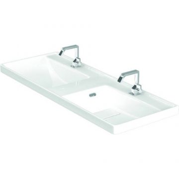 Lavoar dublu Karag Quattro 8120, 120x47x19 cm, alb - Dimensiune 120cm