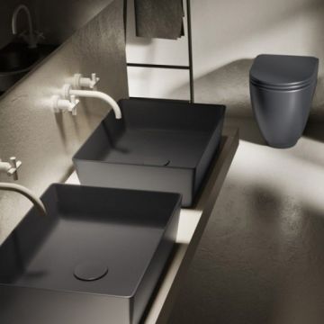 Lavoar Hatria Happy Hour S Alchemy 11:00, 50x38 cm, negru - Dimensiune 50 cm Lavoar Hatria Happy Hour S Alchemy 11:00, 50x38 cm, negru - Dimensiune 50 cm