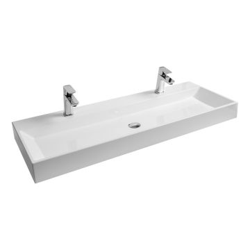 Lavoar dublu Ravak Natural Duo 1200  120cm  fara preaplin  alb