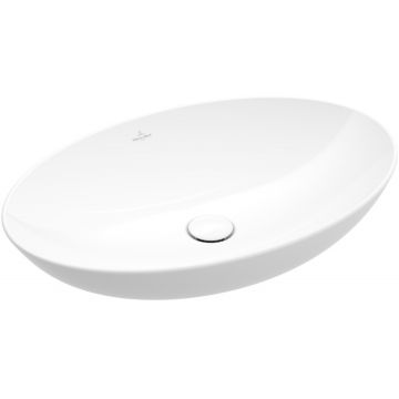 Lavoar oval tip bol Villeroy&Boch Loop&Friends 62x42cm cu preaplin  material TitanCeram  montare pe blat