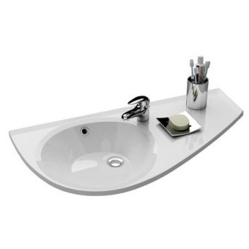 Lavoar asimetric Ravak Avocado R 85x45cm  orientare dreapta  compozit