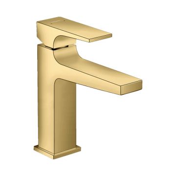 Baterie lavoar, Hansgrohe, Metropol 110, cu ventil, auriu lucios