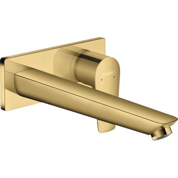 Baterie lavoar Hansgrohe Talis E cu pipa 225 mm  montaj incastrat  necesita corp ingropat  gold optic lustruit