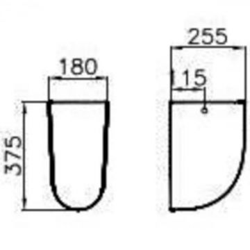 Semipiedestal pentru lavoar   6948L003-0162