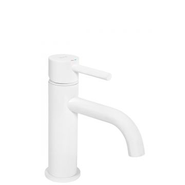 Baterie pentru lavoar Rea Lungo Low, alb mat