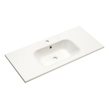 Chiuvetă albă din marmură turnată 101x46 cm Set 923 - Pelipal