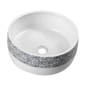 Chiuvetă albă rotundă din ceramică ø 41 cm Priori – Sapho