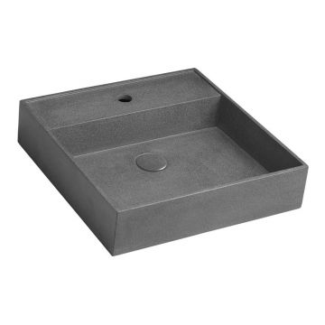 Chiuvetă din beton Sapho Quadrado 46 x 46 cm, gri închis