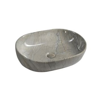 Chiuvetă gri din ceramică 59x42 cm Dalma – Sapho