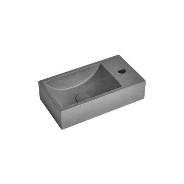 Chiuvetă mică pentru WC gri închis din beton 40x22 cm Crest – Sapho