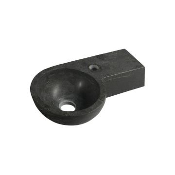 Chiuvetă mică pentru WC neagră din piatră 40x23 cm Blok – Sapho