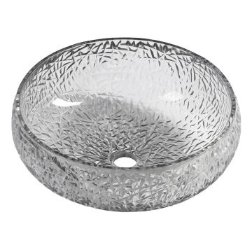 Chiuvetă neagră rotundă din sticlă ø 42 cm Gaviota – Sapho