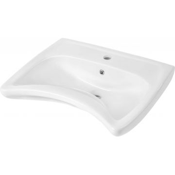 Lavoar ceramic, montare pe perete, pentru persoane cu mobilitate redusă - cu preaplin, Vital, CDV_6U6W