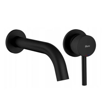 Baterie incastrata, Rea Lungo+ box, din alama sanitara, negru mat Baterie incastrata, Rea Lungo+ box, din alama sanitara, negru mat