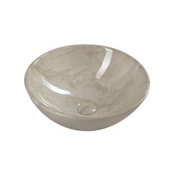 Chiuvetă bej rotundă din ceramică ø 42 cm Dalma – Sapho