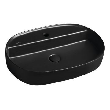 Chiuvetă neagră din ceramică 60x40 cm Infinity Oval – Sapho