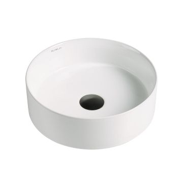 Lavoar de baie Capri, pe blat, rotund, din ceramica sanitara, 35 cm, alb lucios, Elysium Lavoar de baie Capri, pe blat, rotund, din ceramica sanitara, 35 cm, alb lucios, Elysium