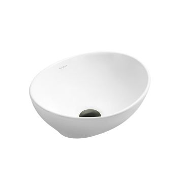 Lavoar de baie Inari, pe blat, oval, din ceramica sanitara, 41 cm, alb, Elysium Lavoar de baie Inari, pe blat, oval, din ceramica sanitara, 41 cm, alb, Elysium