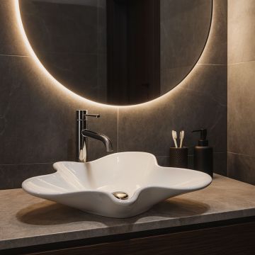 Lavoar pe blat Rea Izolda, 53 cm, alb