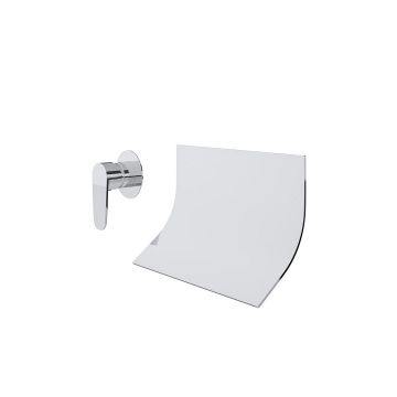 Baterie de lavoar, Alexia, curgere tip cascada, pe perete, crom lucios, Ramon Soler