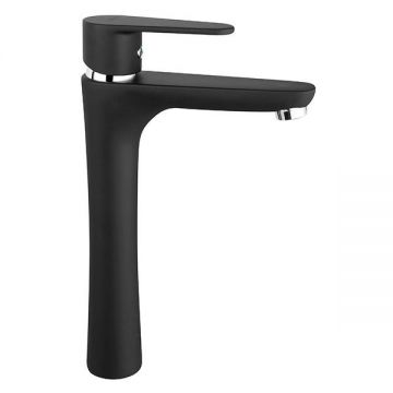 Baterie inalta de lavoar, Ferro, Algeo Black, negru