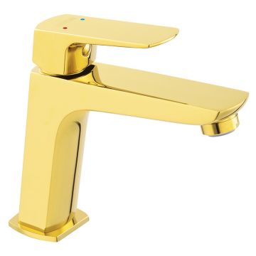 Baterie lavoar, Ferro, Vitto Verdeline, cu ventil, auriu lucios