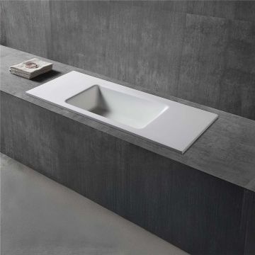 Lavoar de baie, incastrat, 900x505x145 mm, dreptunghiular, din compozit, alb mat, MonBlari