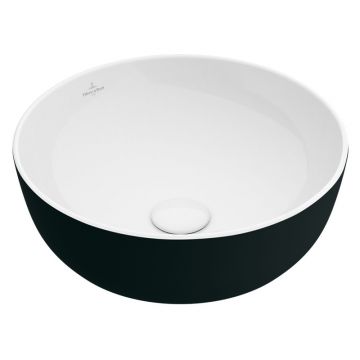 Lavoar pe blat, Villeroy & Boch, Artis, rotund, 43 cm, coal black