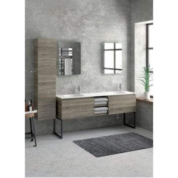 Mobilier Karag SPACE 175 cm cu lavoar dublu din marmura compozita - Dimensiune 175 cm