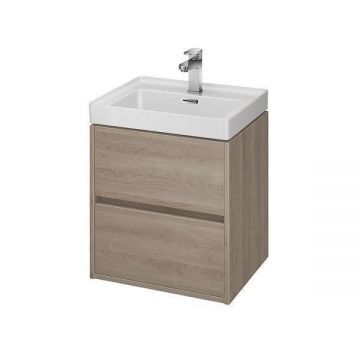 Mobilier suspendat Cersanit, Crea, 50 cm, stejar