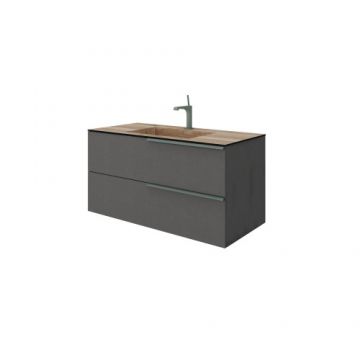 Set masca si lavoar Savinidue Oikos HPL Miele 101 cm - Dimensiune 101 cm